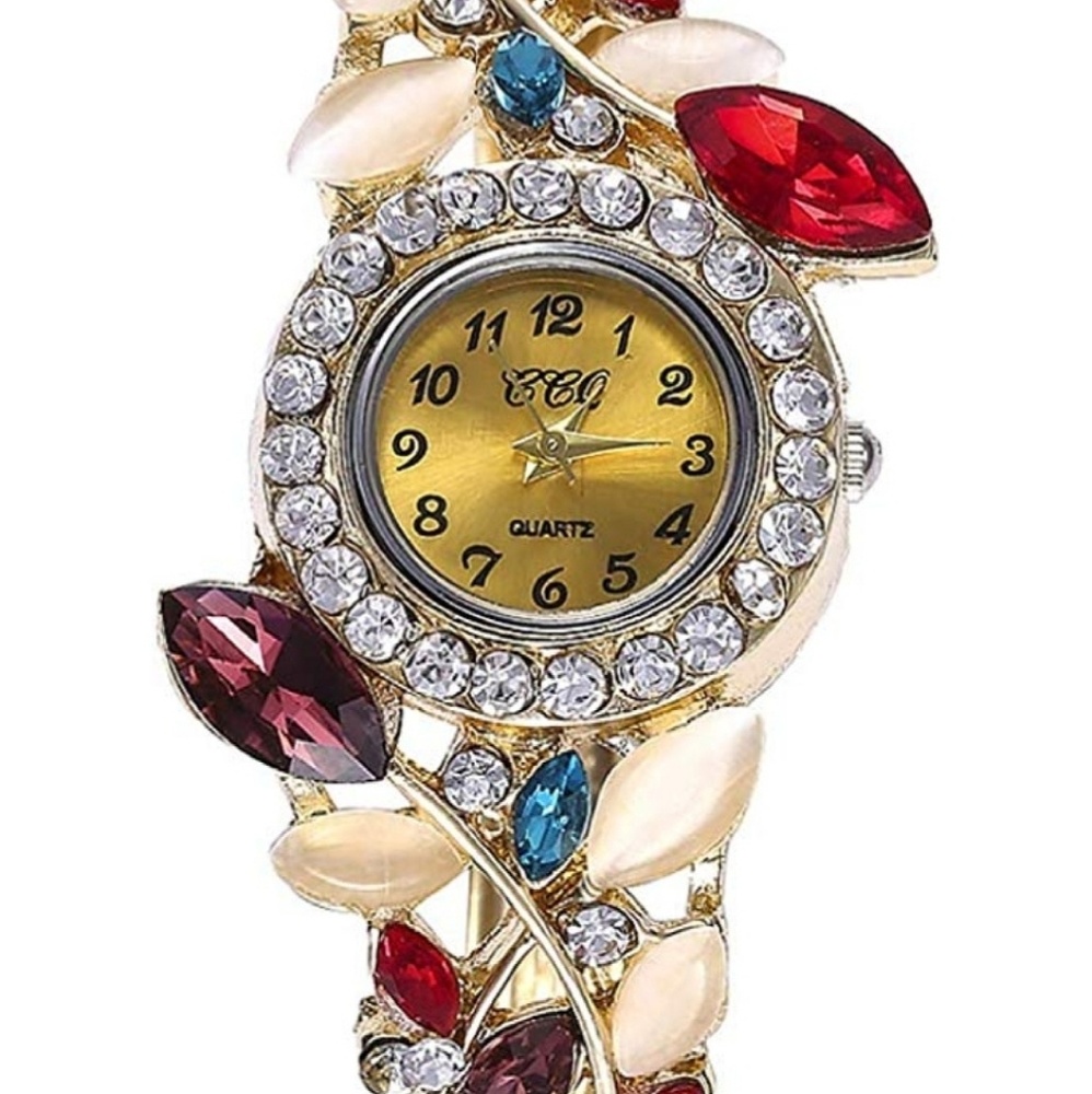 Womens luxury diamond and jeweled watch